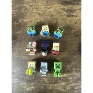 Mattel Minecraft Mini-Figures Assorted Series One Lot of 9 Toys Fast Shipping